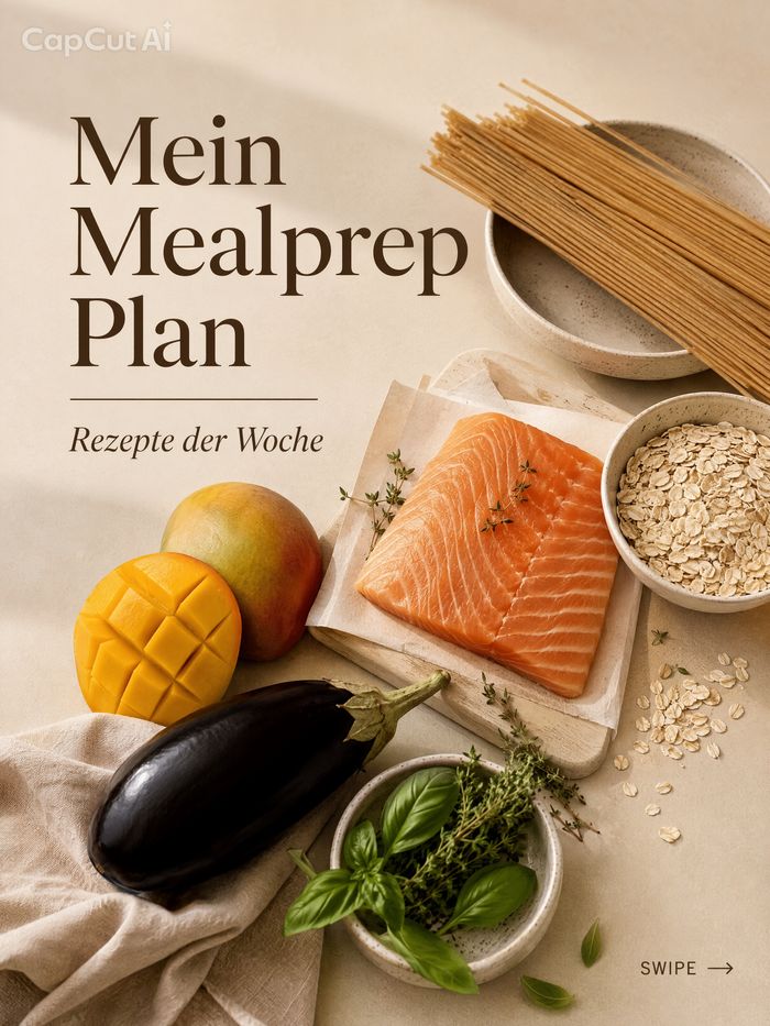 Mealprep-Plan für eine Arbeitswoche